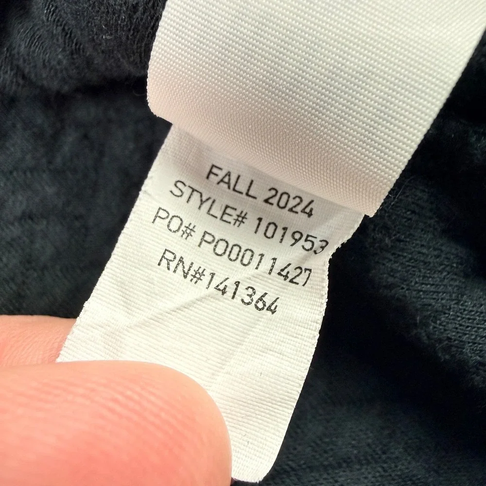 RHONE Mens Quilted 1/4 Snap Neck Pullover Sweatshirt Black Size XL - Picture 8 of 10